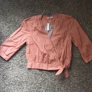 Madewell wrap top in star print